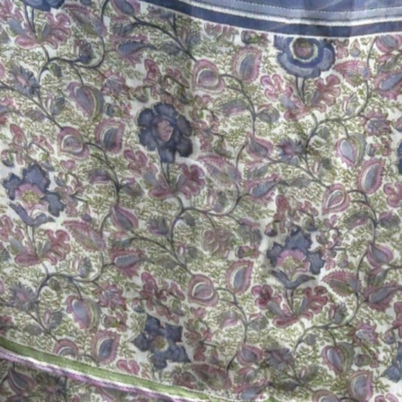 NEW Extra Large Lilac Paisley Handmade Hip Scarf or Wrap